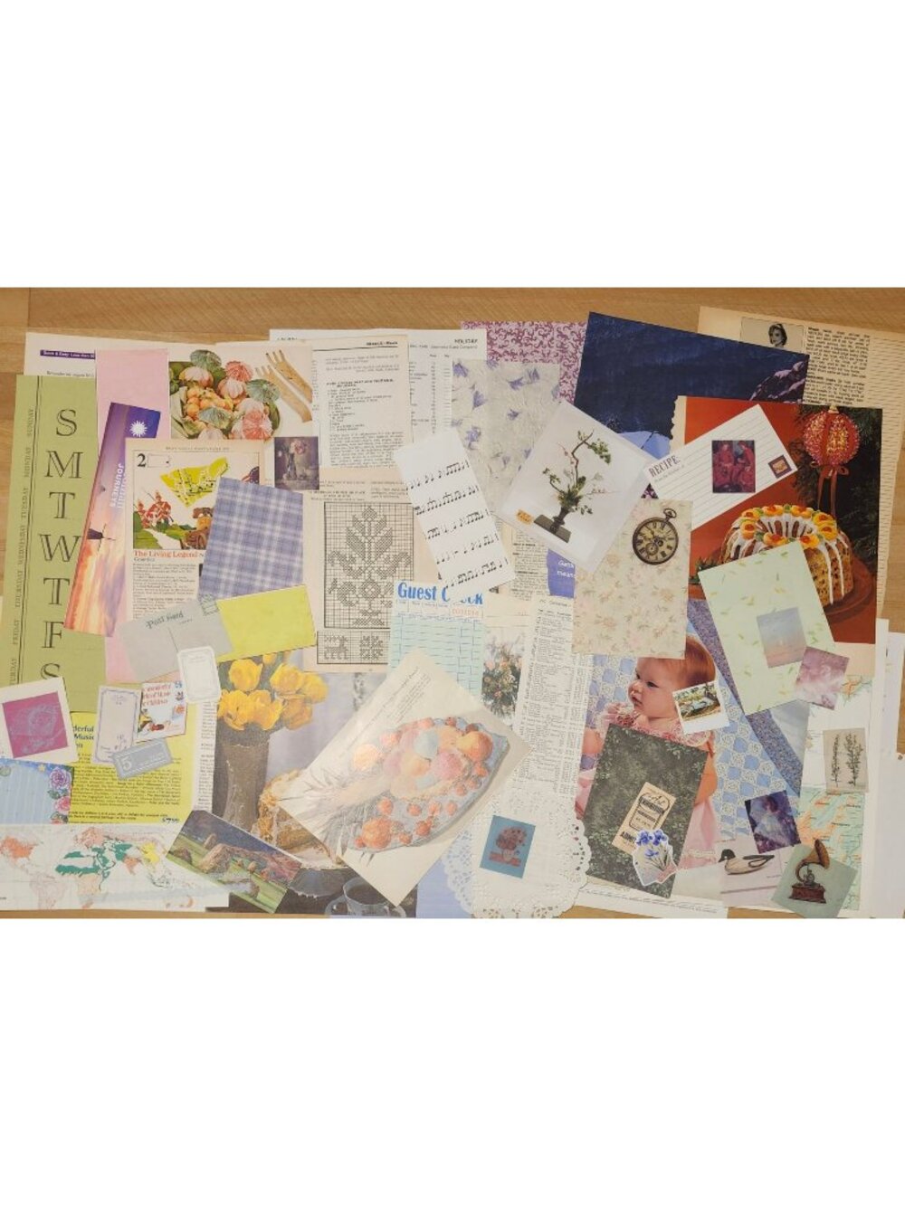 70 + Ephemera Lot Mixed Bundle Junk Journal Scrapbooking Paper over 70 pieces